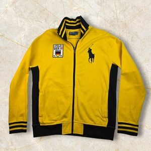 Polo By Ralph Lauren Size Large 2010 Germany Team Flag Yellow Big Pony Rugby RRL